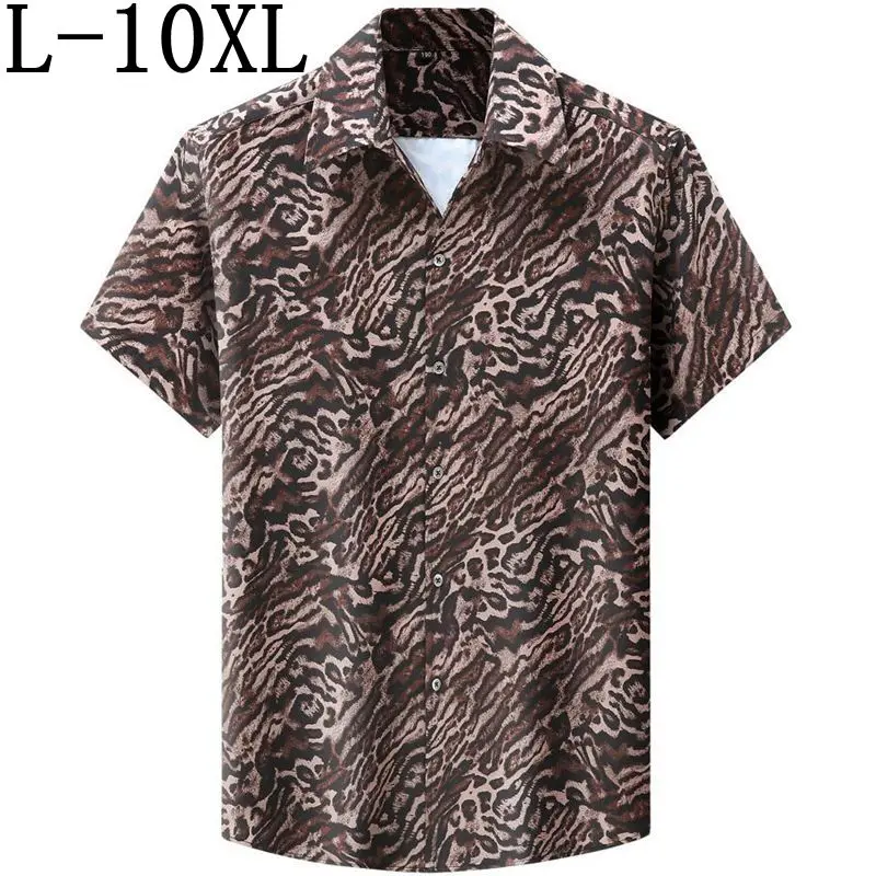 

10XL 8XL 7XL 2023 New Summer Hip Hop Printed Shirt Men Clothing High Quality Fashion Mens Shirts Casual Loose Camisa Masculina