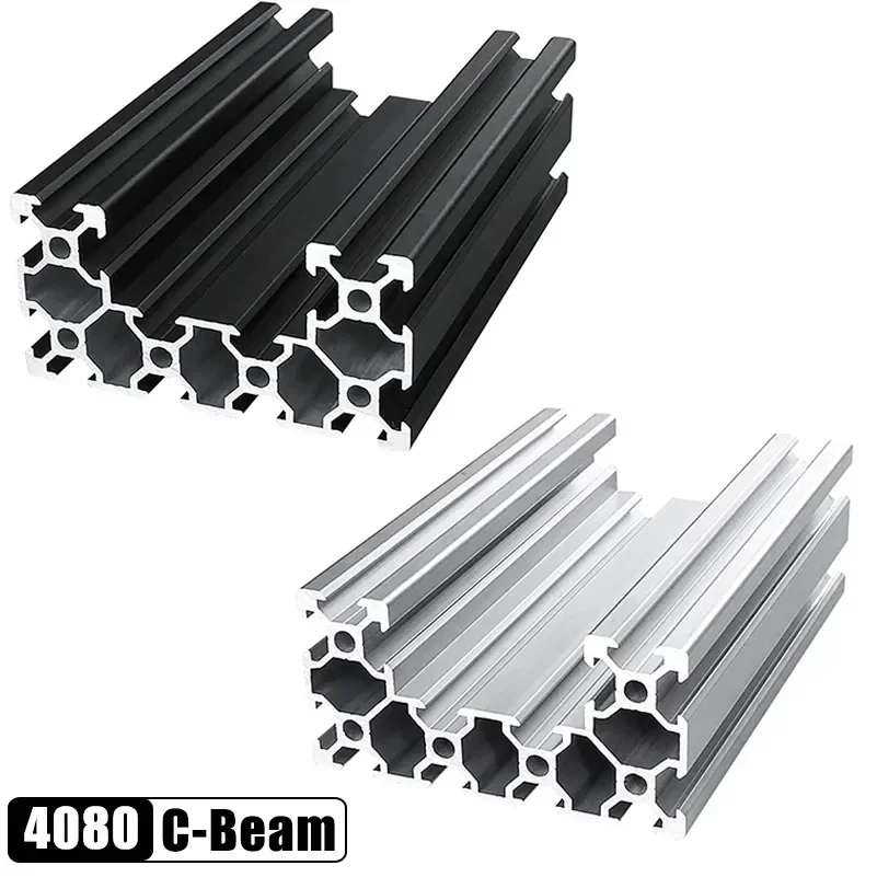 

1pcs 100-550mm 2020 Series Aluminum Extrusion 4080 C-Beam Aluminum Profile for CNC Router 3D Printer Parts