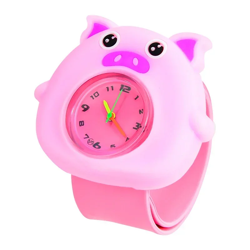 นาฬิกาเด็ก3D การ์ตูนเด็ก Slap นาฬิกาข้อมือเด็กนาฬิกาเด็กนาฬิกาเด็กนาฬิกาควอตซ์สำหรับหญิงคริสต์มาสสำหรับเด็กชายของขวัญ
