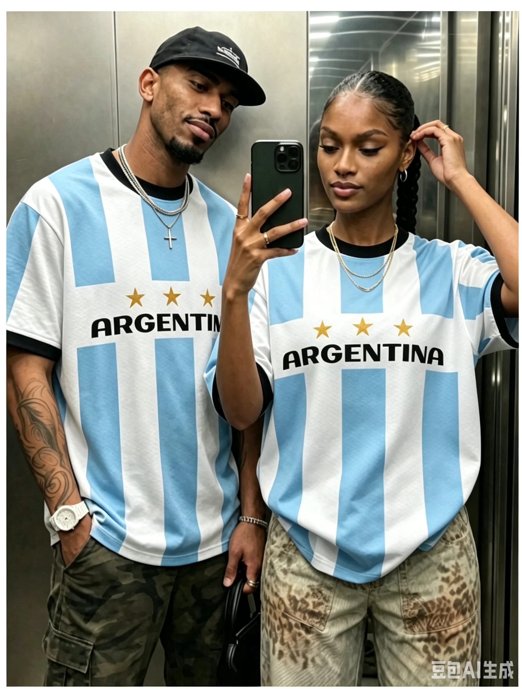 2026 Women Argentina Striped Print T-Shirt, Quick Dry Breathable Tee, Y2K Vintage Top for Vacation Beach Office Back To School