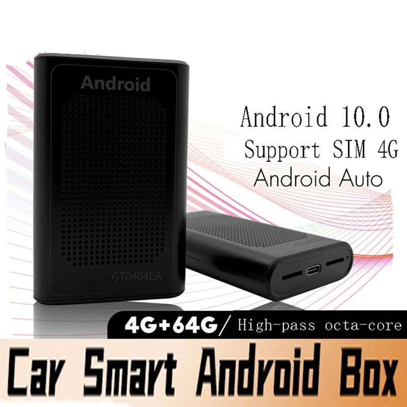 4+64GB Carplay AI Box Android 10 Qualcomm 6125 Built In -Compatible Wireless Car Multimedia Play Support 4G LTF