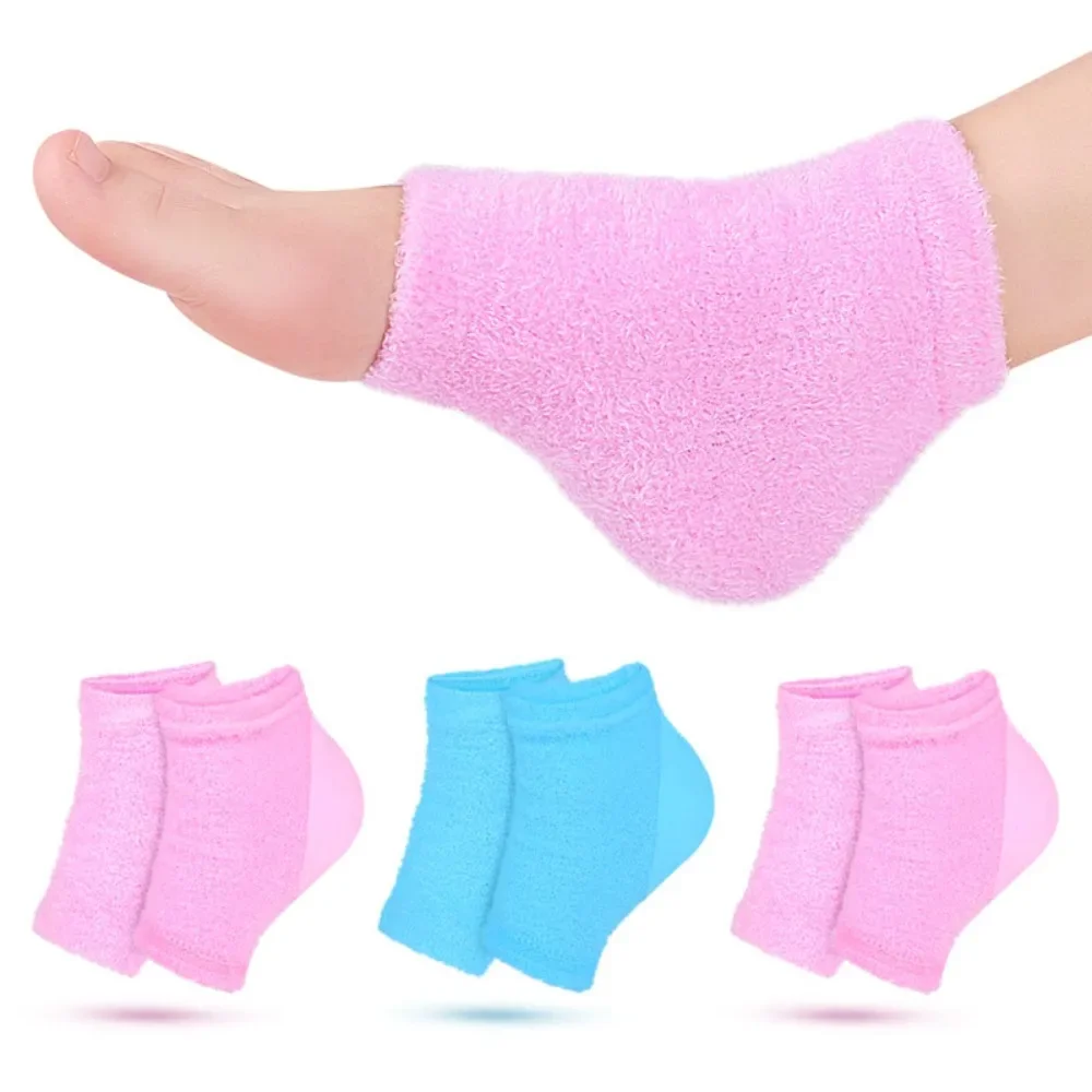 

SPA Heel Sock Feathered Yarn Silicone Moisturizing Socks Exfoliating Gel Heels Sock Dead Skin Remove Protector Pains Relief Care