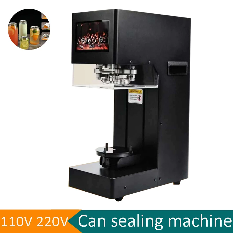 

Automatic Beverage Coffee Soda Cans Tin Cup Bottle Sealer Intelligent Non-rotating Soda Water Seamer Beer Can Sealing Machine