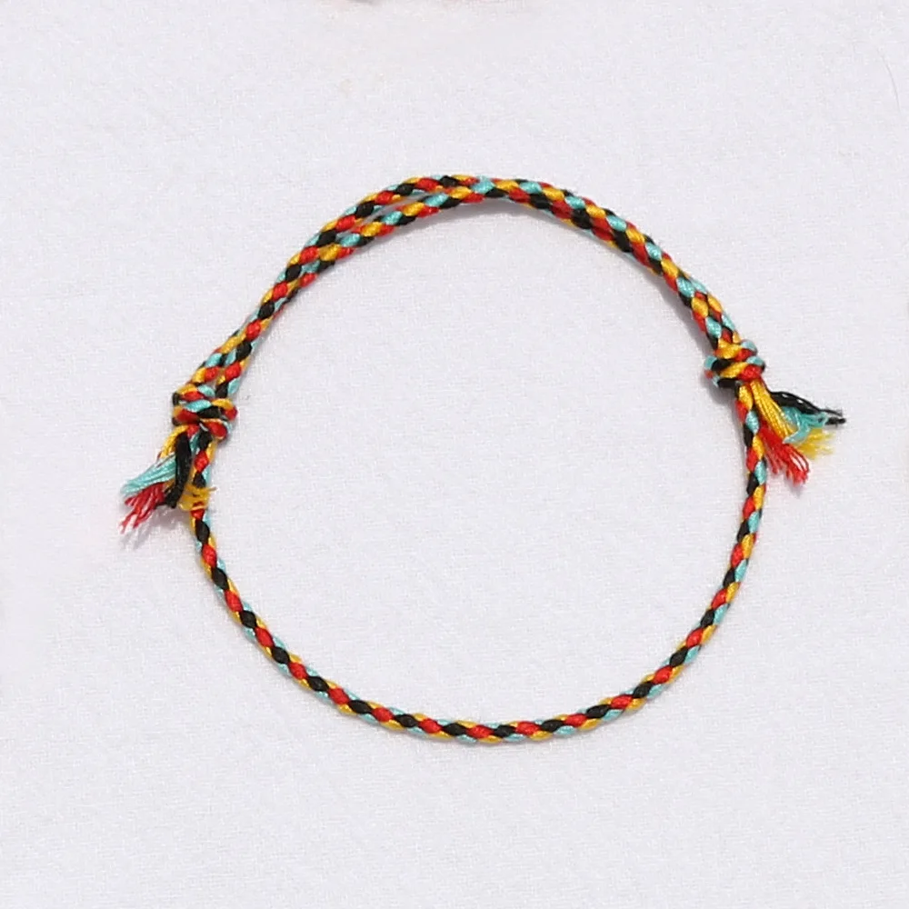 Einfarbiges Geflochtenes Baumwollseil-Armband für Männer, Retro Tibetisches Handgefertigtes Mehrschichtiges Armband für Frauen, Modisches Schmuckzubehör – Detail 28