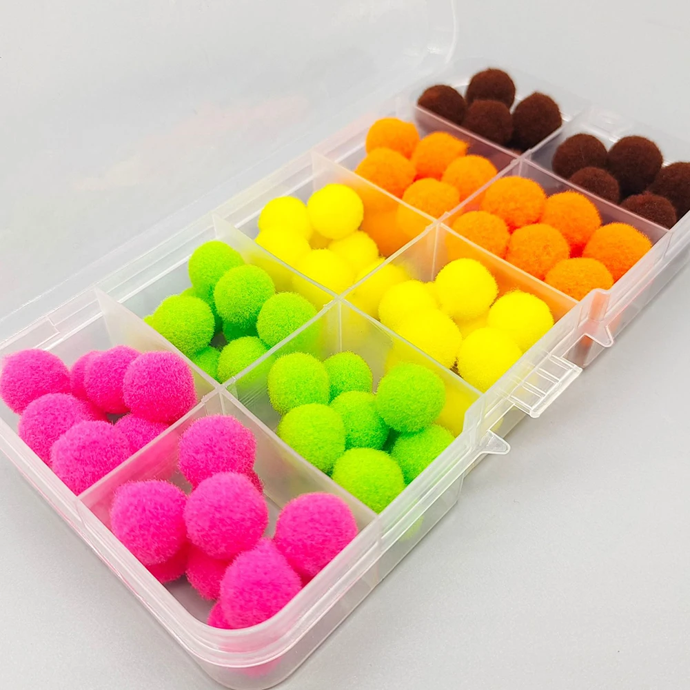 20/100pcs Bait Balls Floats Ball Flies Lure Fly Fishing Fly Hook Bait Material  8-10mm Bait Fishing Accessories