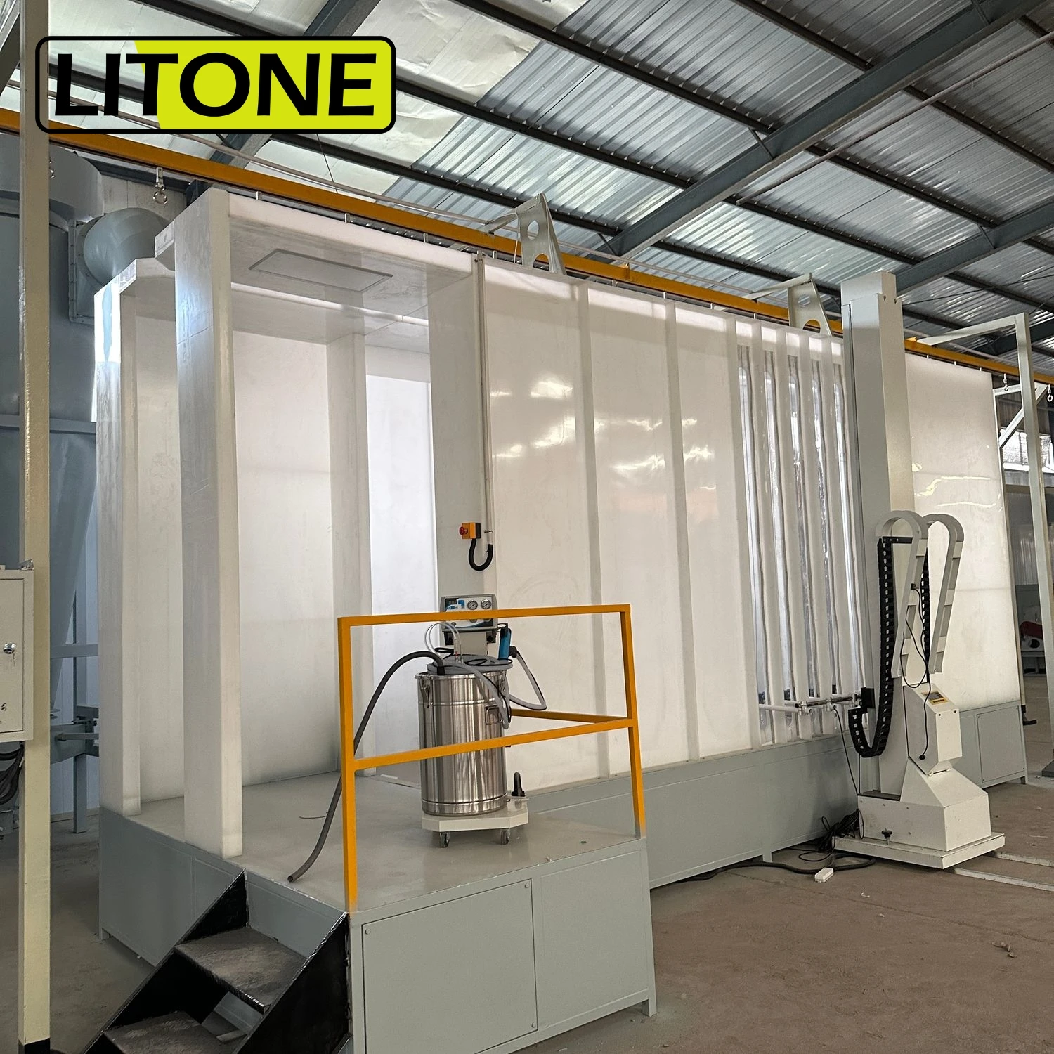 Automatic Pp Powder Coating Spray Painting Line Room Conveyor Chain Recovery System