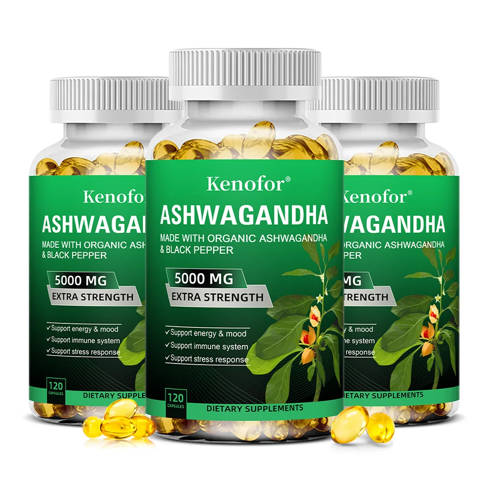 

Ashwagandha with Turmeric Extract Stress Relief, Immune Support Supplement, Balanced Energy Levels and Mood, Vegetarian Capsules
