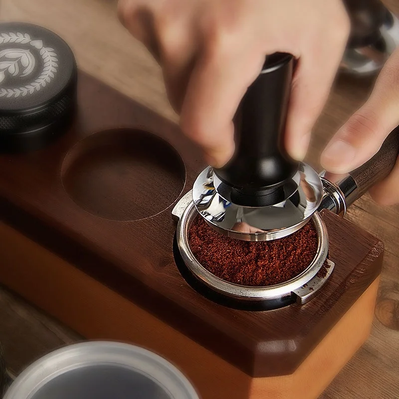 JUSTINLAU 51/53/58MM Espresso Tamper Stainless Steel Barista Coffee Tamper with Spring Loaded Constant Pressure Coffee Accessory