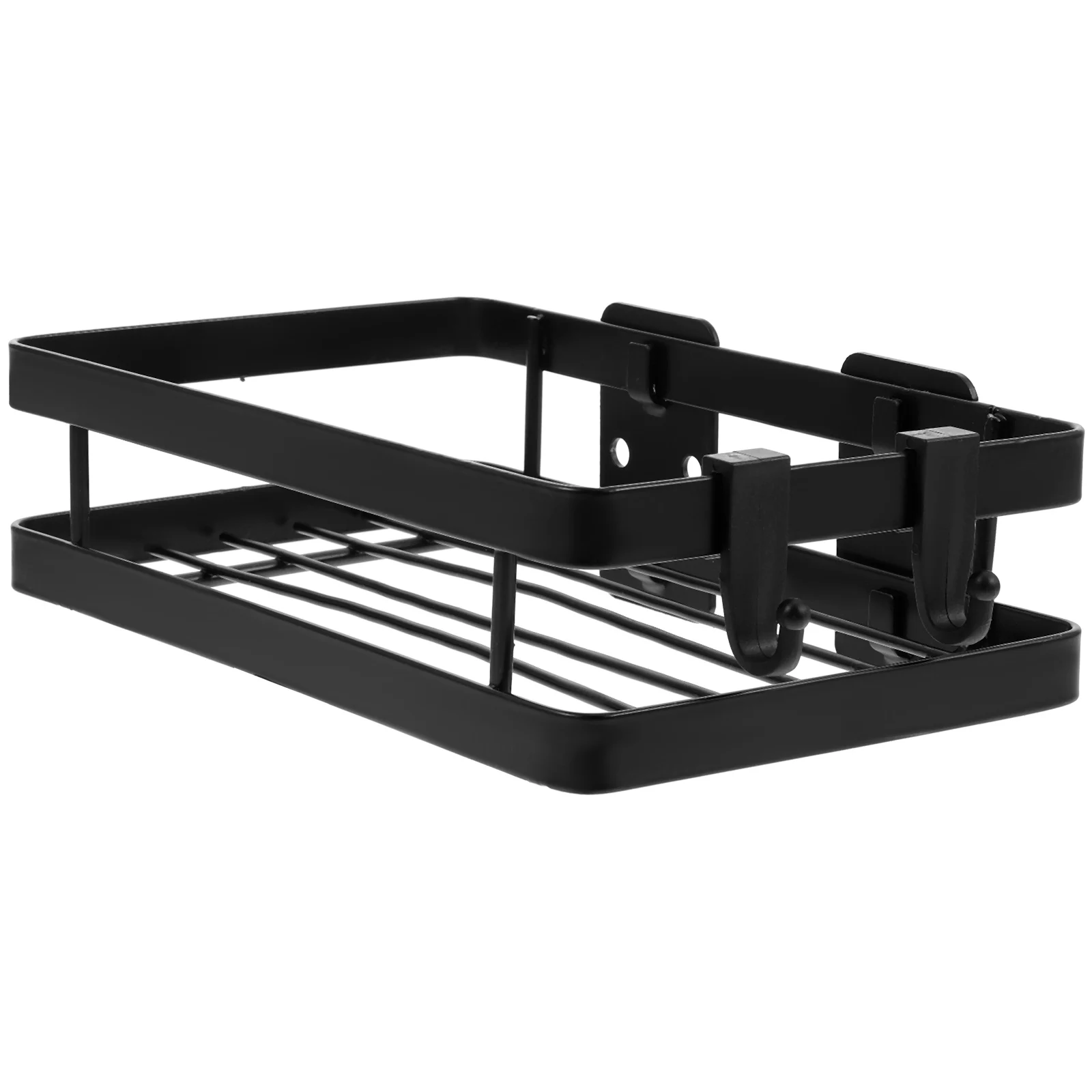 

Wall Hanging Rack Spice Holder Seasoning Bottle Shelf Storage Kitchen Home ganizer Black Steel Space Saver