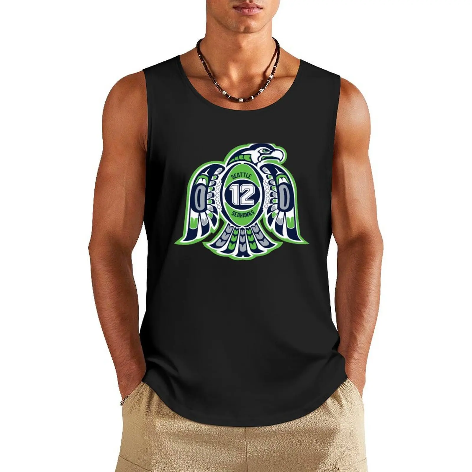 

The Seattle Icon art Tank Top Sleeveless T-shirt clothing men Working vest