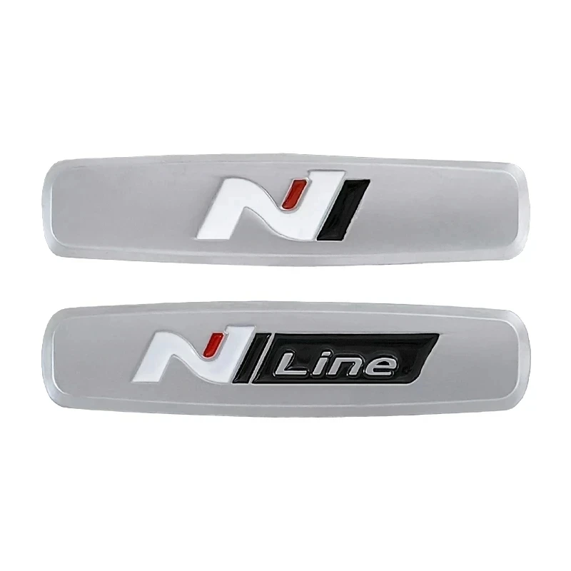 

Металлический автомобильный 3d-логотип N Line, эмблема сиденья для Hyundai N Avante Sonata Elantra i30 i20 Tucson N Line, стикер, аксессуары