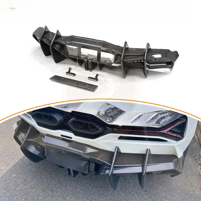 High Quality MSY Aerodynamic Style Dry Carbon Fiber Rear Diffuser Splitter Rear Bumper Lip Exterior Refit Car Styling Accessorie
