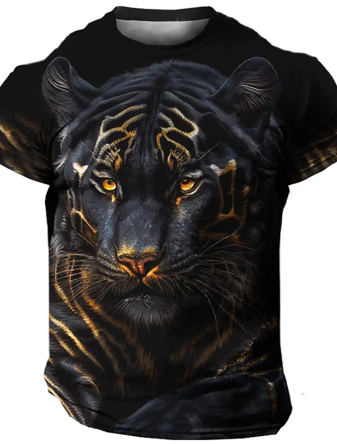 Men's T Shirt for Men Graphic Animal Tiger Tops 3D Print Outdoor Street Daily Short Sleeve Designer Vintage Oversized T-shirts