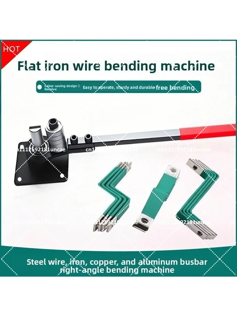 Manual 90° Right Angle Bender for Flat Iron, Copper Busbar & Steel Wire