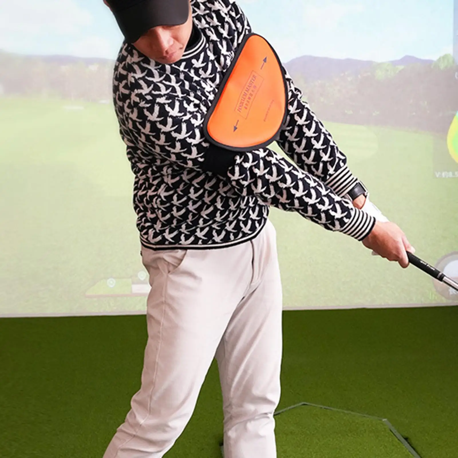 Golf Swing Trainer Arm Brace Triangle Form Corrector Cloth Accessory for Golf Practice Ground