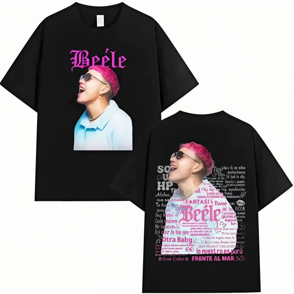 

Rapper BEELE Trendy 2026 Fashion T-Shirt Graphic Print Men's Women's Hip-Hop Cotton Oversized Y2K Street wear Top