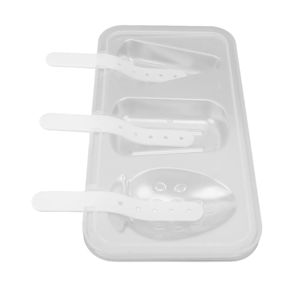 DIY Stainless Steel Ice Cream moulds With Lid With Stick Ice Pop moulds Reusable 3 Cavity Cakesicle moulds DIY Dessert Making