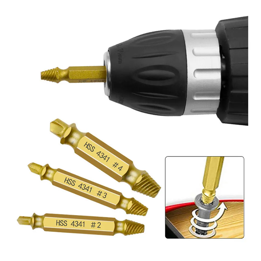 Binoax 4341 6 Chiếc Vàng Vít Hút Bộ Khoan Dễ Dàng Ra Hướng Dẫn Vỡ Damag Vặn Ốc Bu Lông Tẩy Dụng Cụ Làm Rau Cau