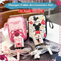 Osłona kabla do iPhone / iPad 18W/20W etui na ładowarkę śliczny Organizer na kabel do telefonu akcesoria do zarządzania kablem