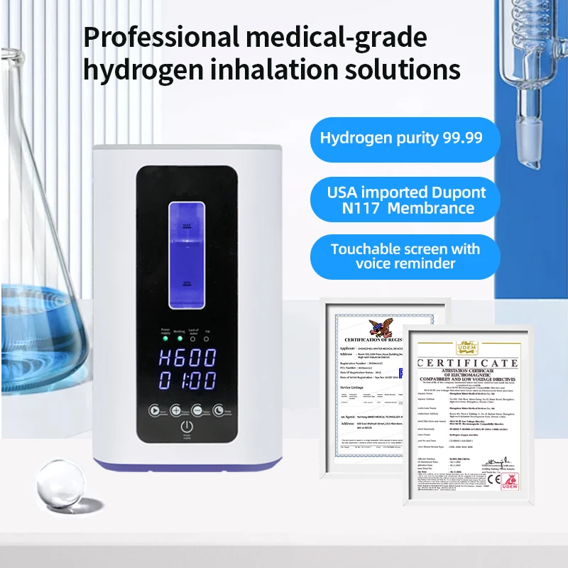 

Original Factory Custom Private Label OEM Hydrogen Breathing 300ml 600ml 900ml Hydrogen Gas Inhaler Machine