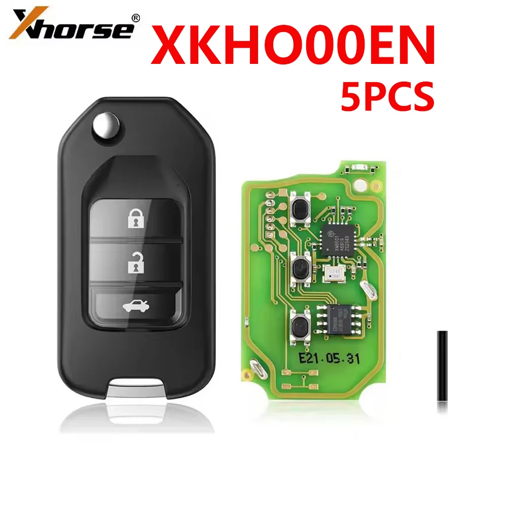 XHORSE XKHO00EN Wired Universal Remote Key 3 Buttons For Honda Type 5Pcs/lot