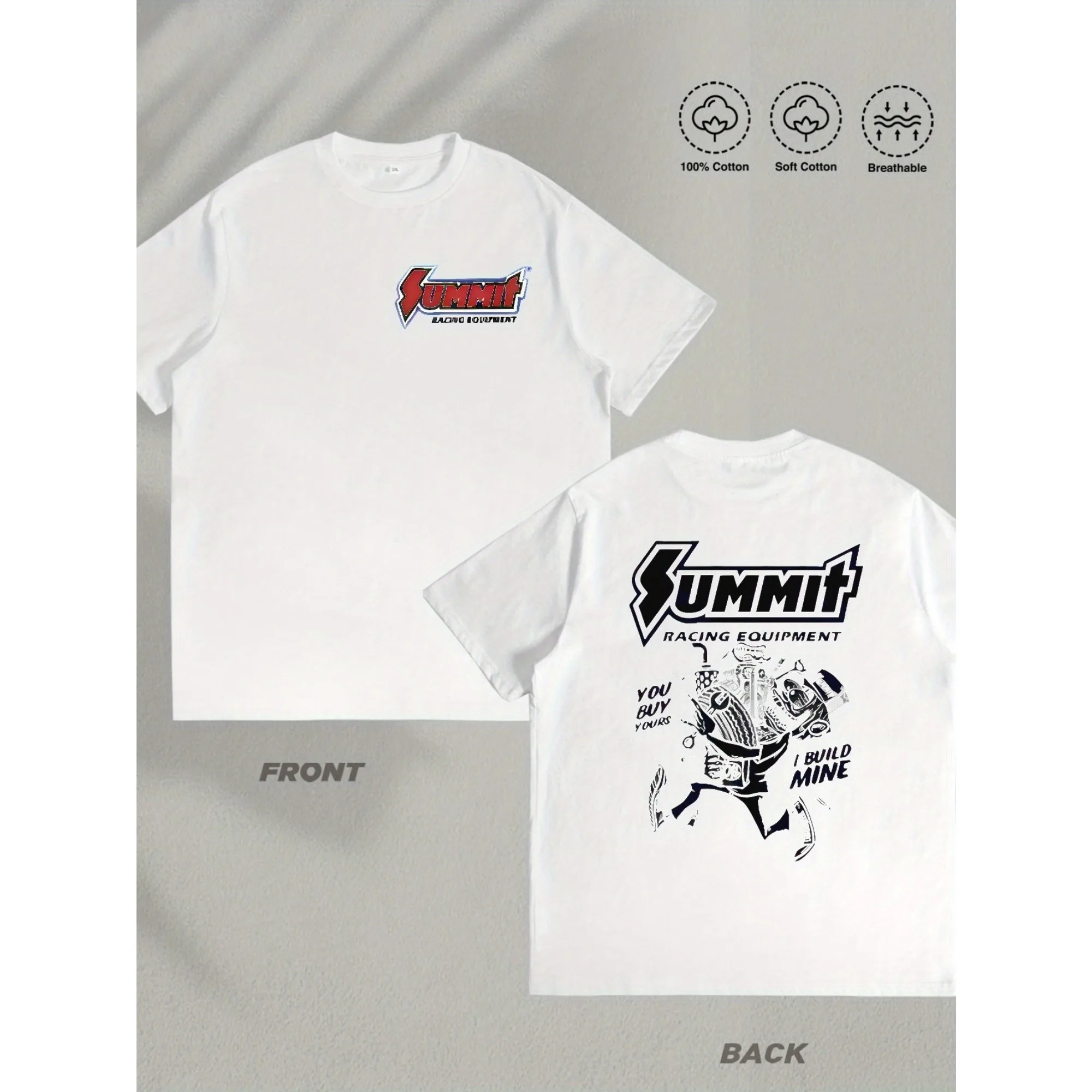 الطباعة على الوجهين الرجال النساء تي شيرت الرجال تي شيرتات قطن هدية عيد الأب قمة معدات السباق تي شيرت تصميم جريئة