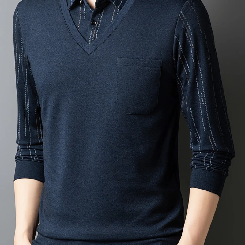 2025 Dua Kemeja Lengan Panjang Hangat dan Trendi untuk Liburan Musim Gugur dan Musim Dingin Pria