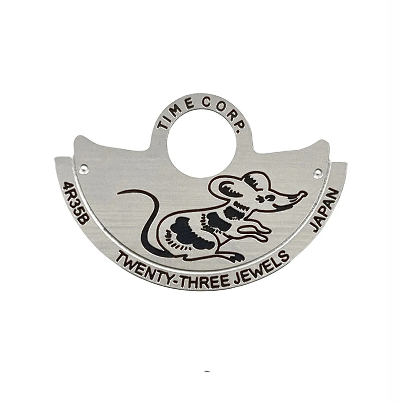 Серебристый механизм NH35 NH36, молоток, ротор, металлическая нашивка, подходит для NH34 4R35 4R36 NH35 NH36, механизм SKX007 SRPD, ремонтная часть механизма часов