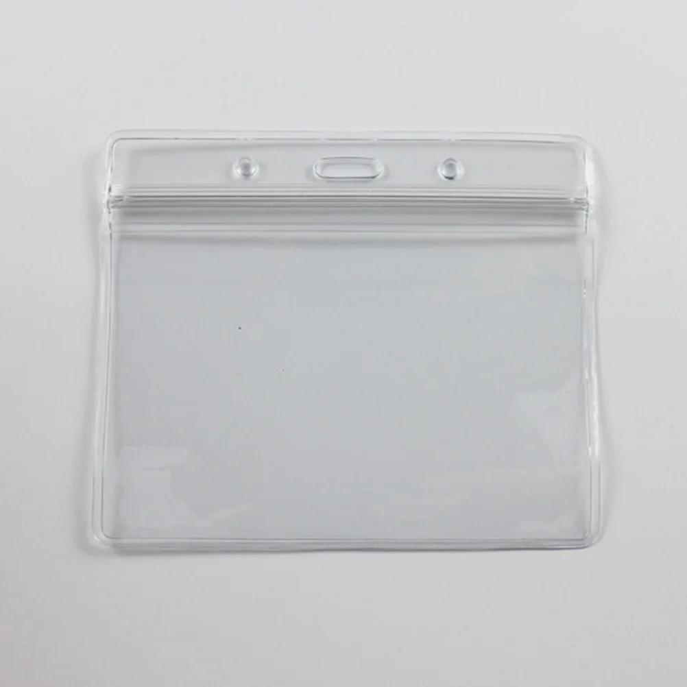 

100 шт. водонепроницаемый держатель для бейджа, прозрачный пластиковый чехол для визитных карточек для офисных школьных мероприятий, держатели для бейджей, ремешок