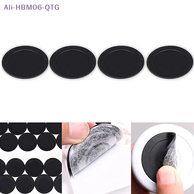 [New] 4Pcs Round Black Rubber Coaster Pad Self Adhesive Cup Bottom Stickers Non-slip Anti-scald Tumbler Cup Protective Pads
