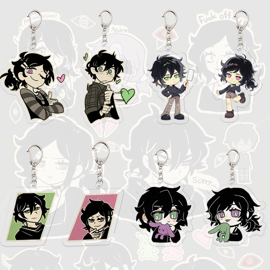 The Coffin of Andy and Leyley Keychain Couple Set Brother Sister Keyring Backpack Acrylic Pendant Exquisite Travel Souvenir Gift