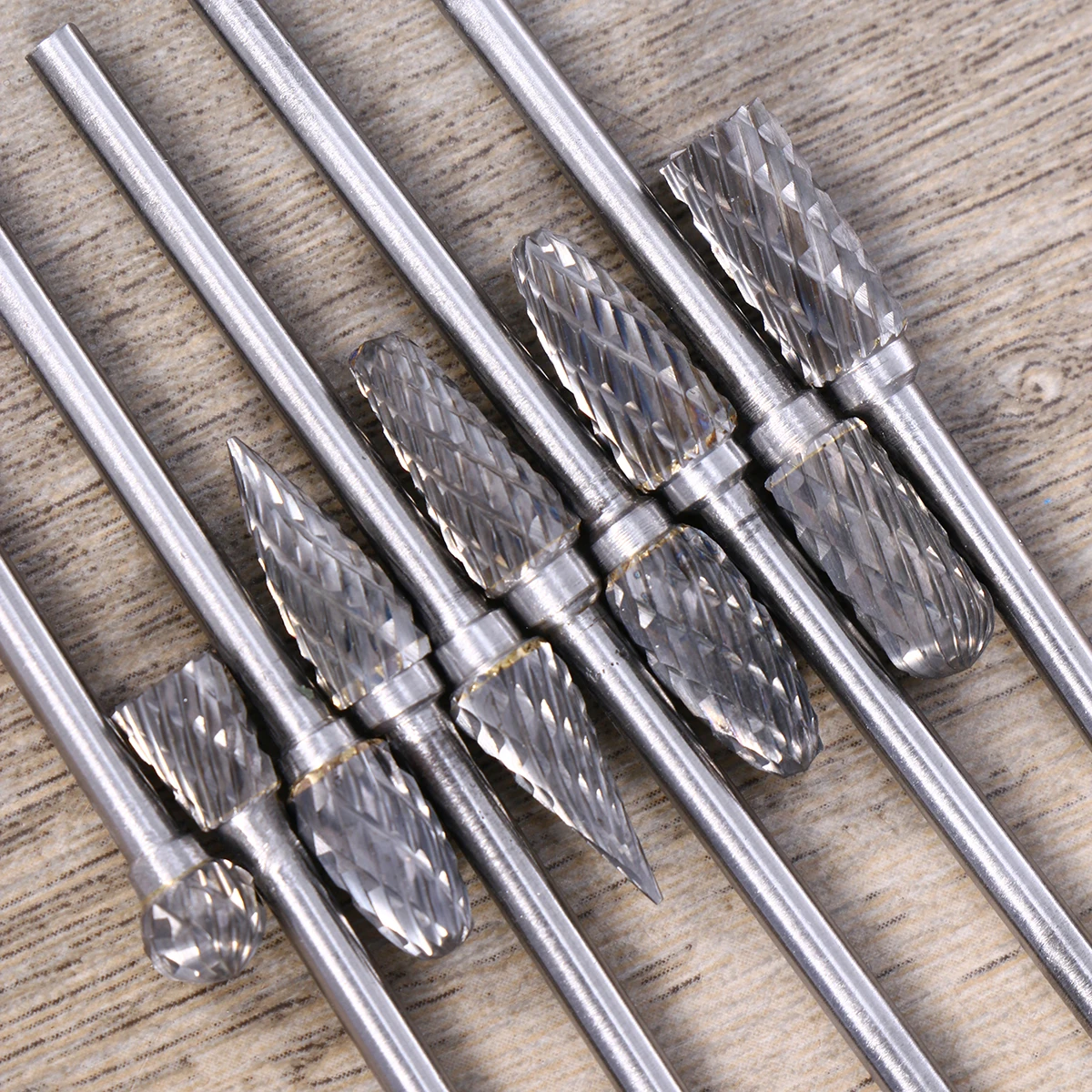 

10pcs 6mm Carbide Burrs 3mm Shank Tungsten Steel Burr Set for Metal Nonmetal Drilling Grinding Polishing Tools
