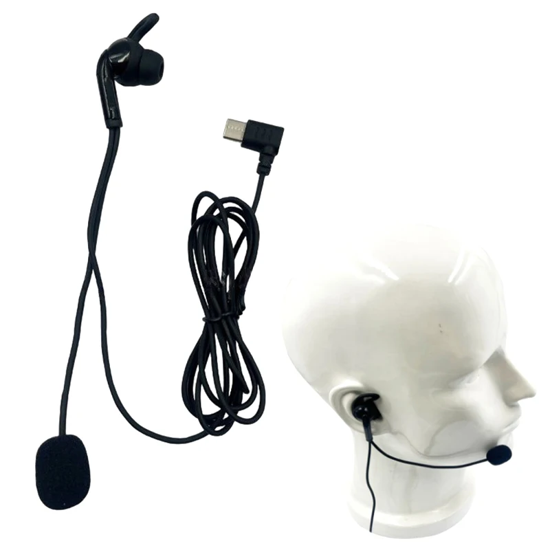 

1Pcs For V6 Pro V4C Plus Q8 F6 V7 Judge Ear Intercom Headset Type-C USB-C Interface Referee In-Ear Earphones