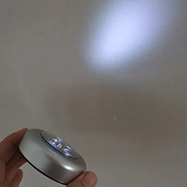 LED Wireless Night Light Battery Powered Hand Pressing Emergency Lighting Round Bedside Lamp Reading Small Night Light