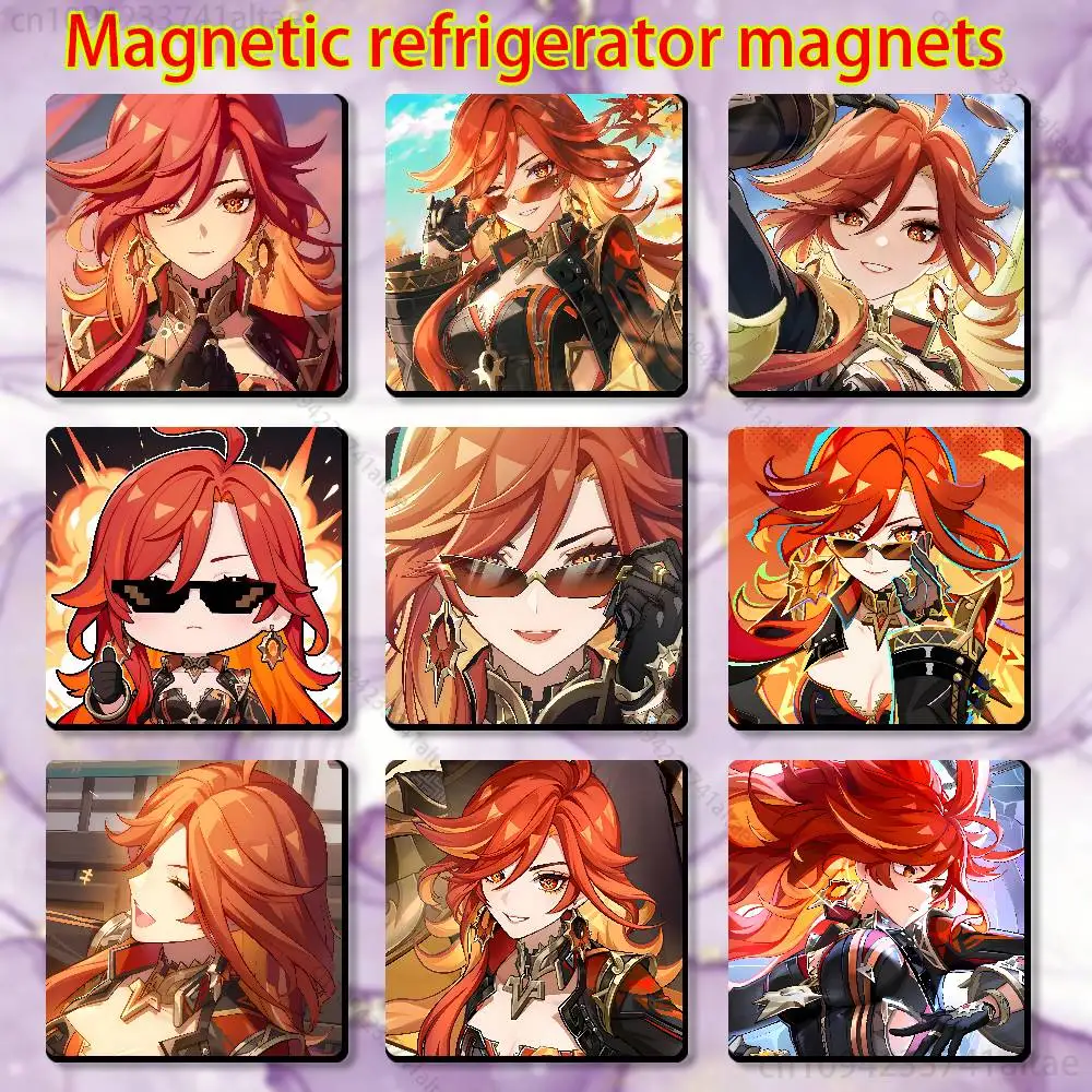 

Genshin Impact Mavuika Magnetic Fridge Magnets - No Falling Off, Fit for Refrigerators, All Metal Surfaces,Home Decor