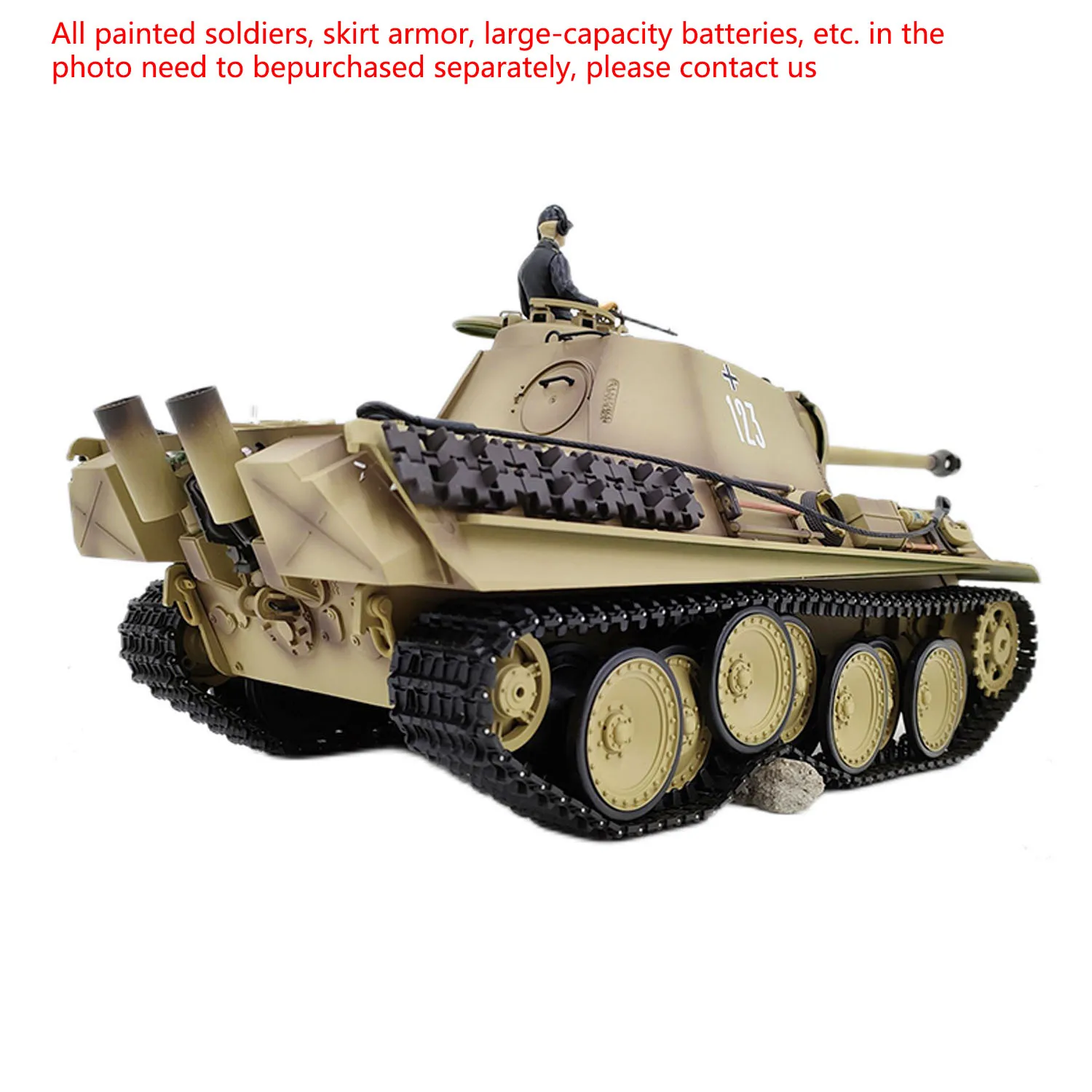 3879 ヘンロン RTR 1/16 7.0 RC戦車 ドイツ軍 パンターG スチールギアボックス BB IRサウンド スモーク機能付き 2.4G無線 1800MAHバッテリー 320度