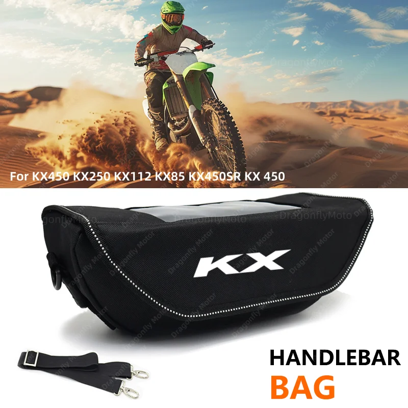 

Waterproof Handlebar Bag For KX450 KX250 KX112 KX85 KX450SR KX 450 Motorcycle Accessories Storage Travel Tool bags