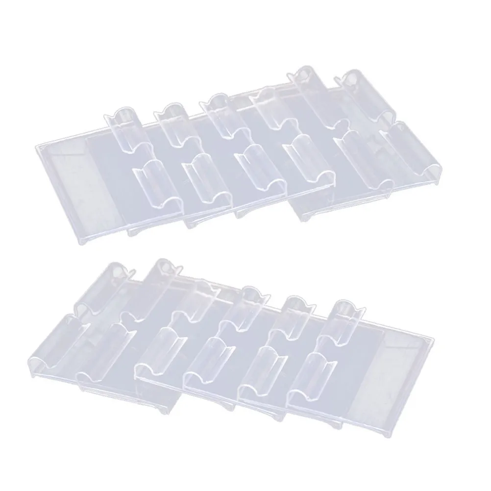 

50 шт. прозрачных клипс для ценников из ПВХ, пластиковые этикетки для супермаркетов, торговых центров, розничных магазинов, простые в использовании пластиковые ценники