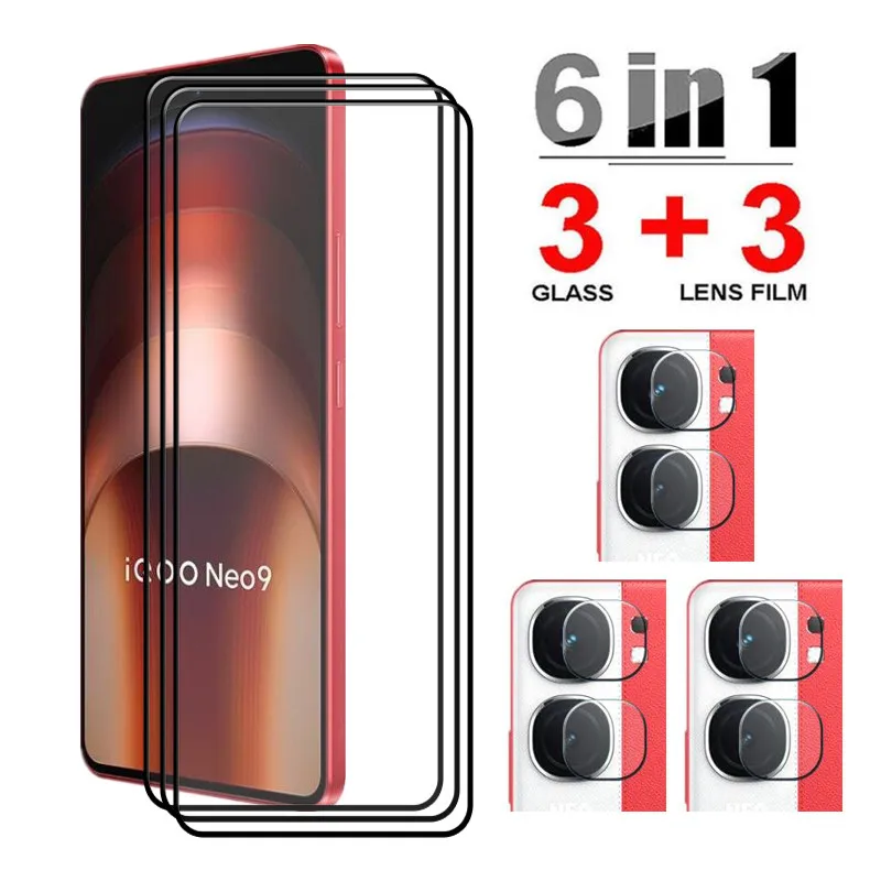 New Upgrade Tempered Glass For VIVO IQOO Neo 9 Screen Protector Anti-Scratch For IQOO Neo 9 Soft Fiber Camera film