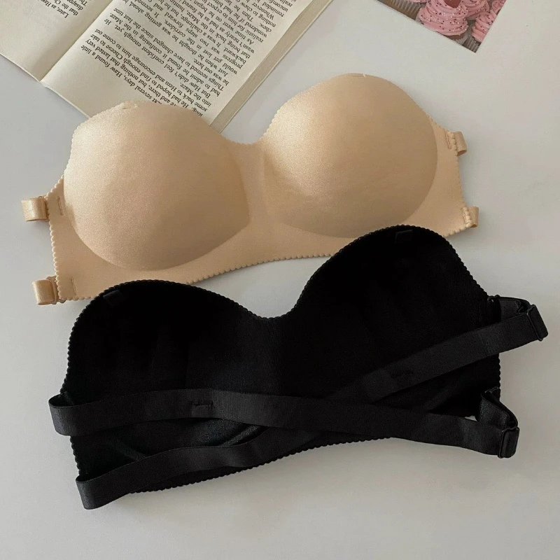 Reggiseno Push-Up intimo con reggiseno adesivo senza spalline invisibile per le donne reggiseni Bralette senza schienale Sexy senza cuciture