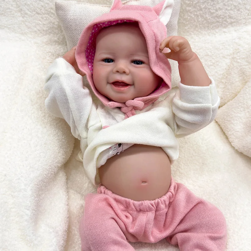 48Cm Pasgeboren Baby Full Vinyl Body Pop Vivienne Reborn Baby Size 3d Huid Zichtbare Aderen Verzamelbare Kunst Pop