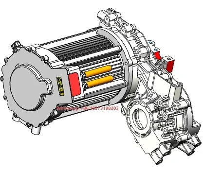 Brand New 25KW Low Voltage air Cooling Motor with Controller and Gearbox for EV Vehicle