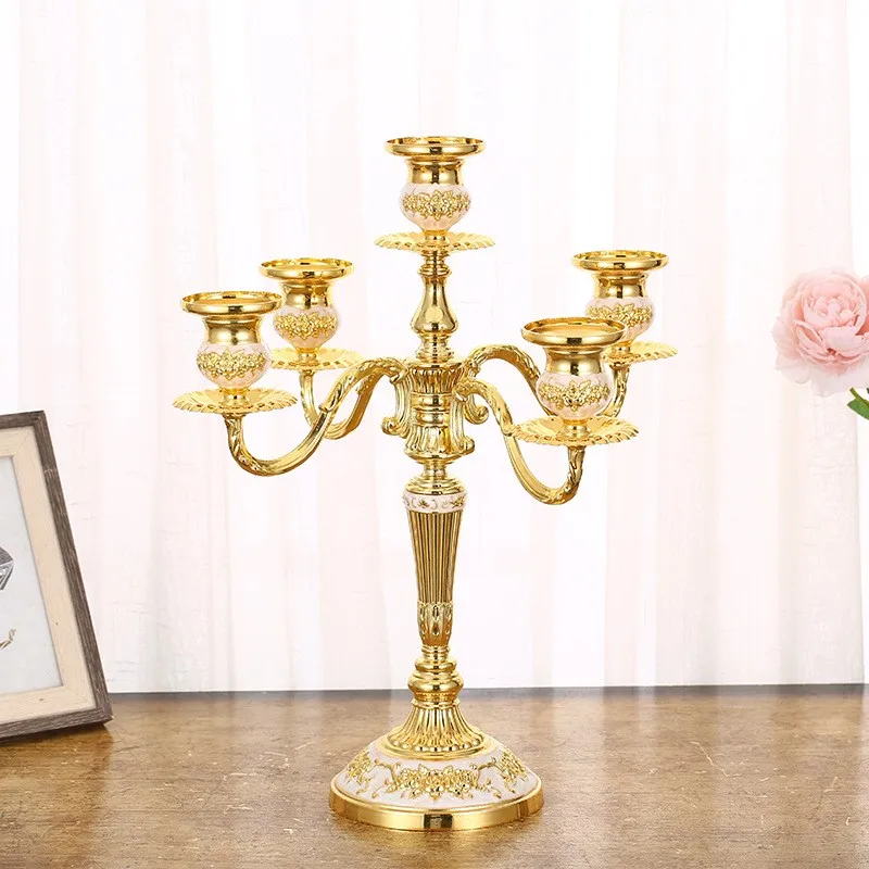 

Metal 5 Arms/3 Arms Candlestick European Retro Creative Romantic Candlelight Dinner Wedding Candle Holders Home Decoration ZG127