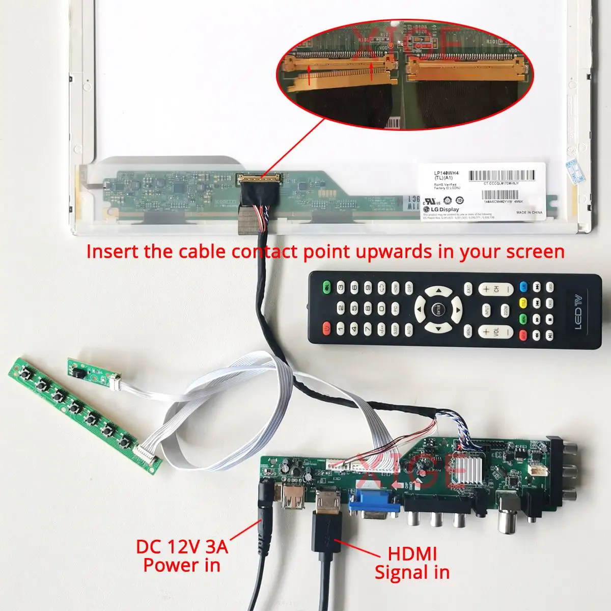 تحكم لوحة للقيادة ل M101NWT2 R2/R3 M101NWT4 R0/R3 DVB-T/C LVDS 40Pin لوحة الكمبيوتر المحمول USB/DHMI/VGA/AV 1024x600 10.1 "DIY عدة