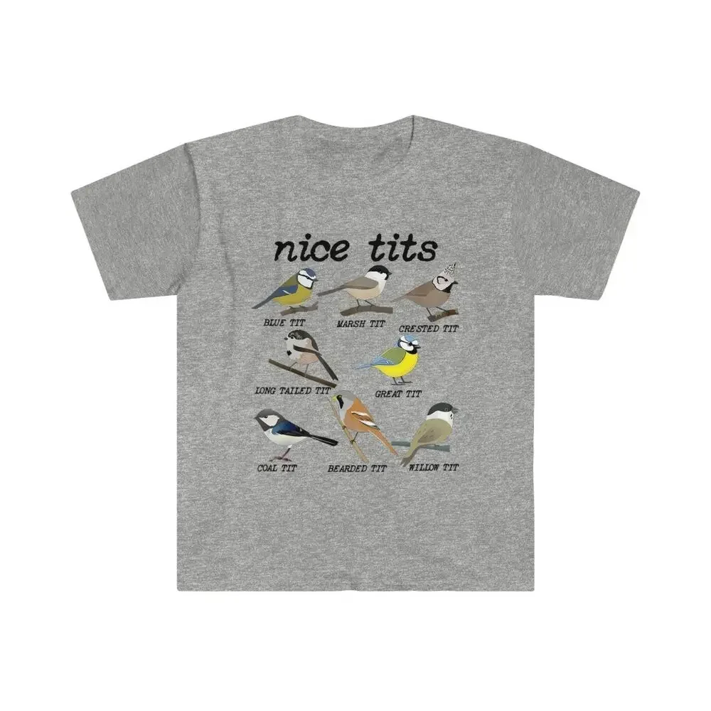 Nice Tits T Shirt Bird Watching Birdwatcher Birder Enthusiast Biologists Tee   High Quality 100%Cotton Short Sleeve