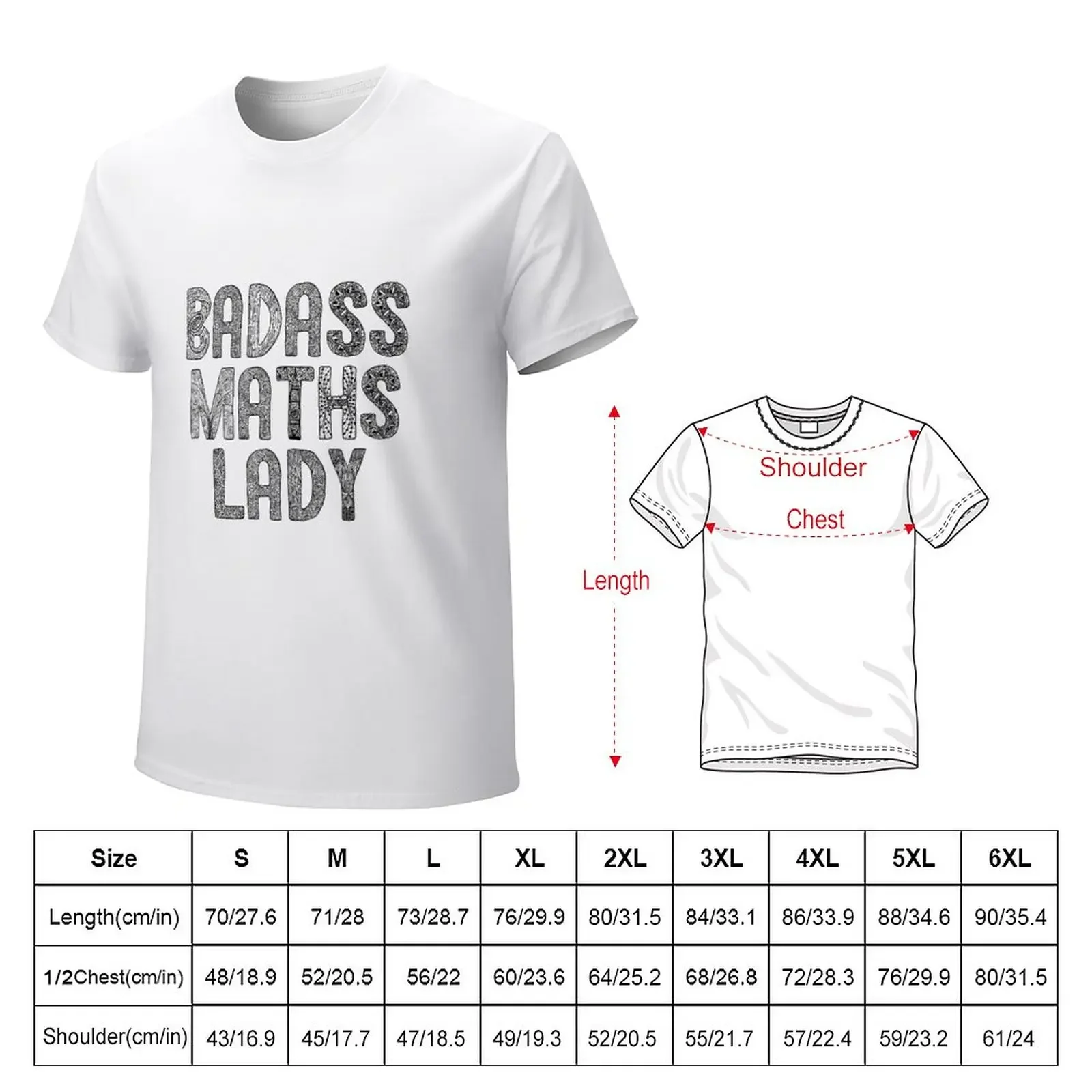 Badass Maths Lady T-Shirt plus sizes customs design your own summer clothes sweat mens white t shirts