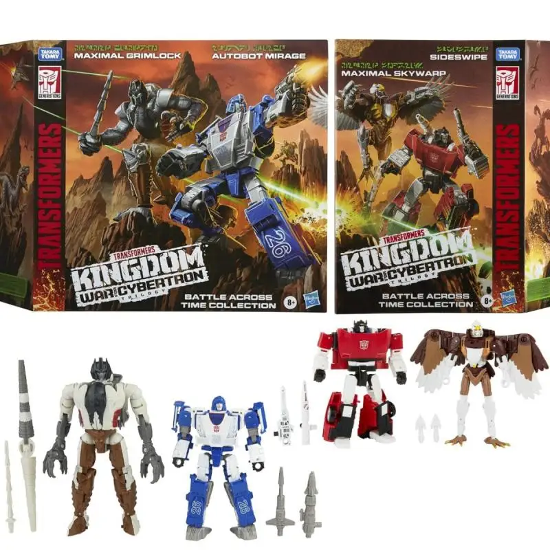 Transformers Toys Generations Kingdom Battle Across Time Collection Mirage&Grimlock Sideswipe&Skywarp Action Figure WFC-K40 K42