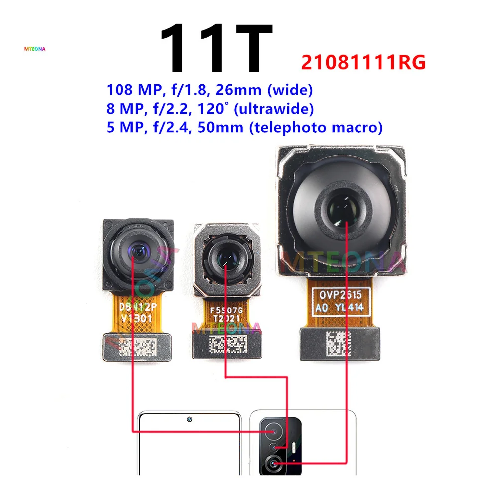 Back Big Rear Main Camera Module For Xiaomi 11T 21081111RG Small