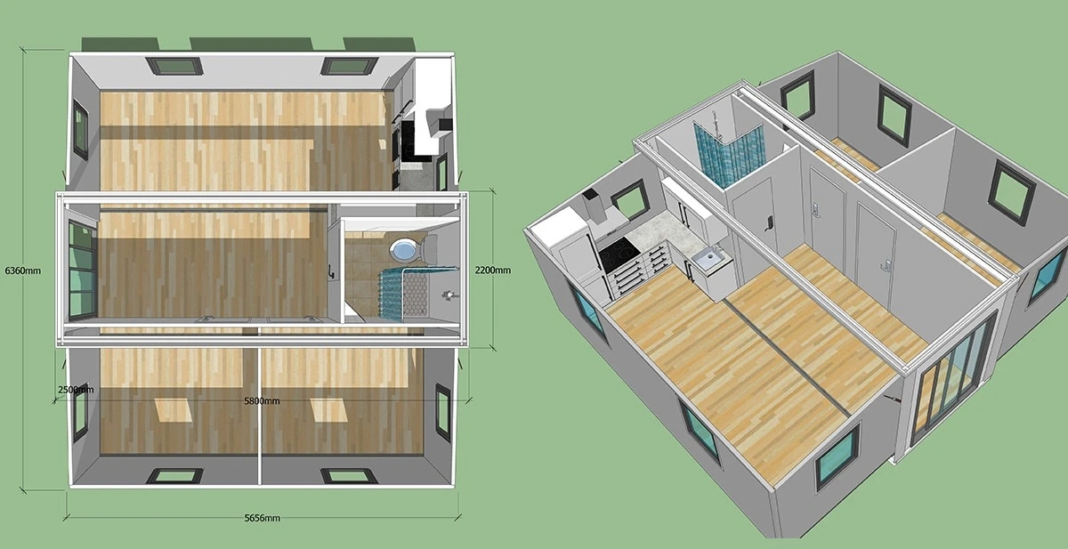 Fast-Build Prefab Modular Folding Container House For Universal Camping For Small Home Office Or Hotel Use