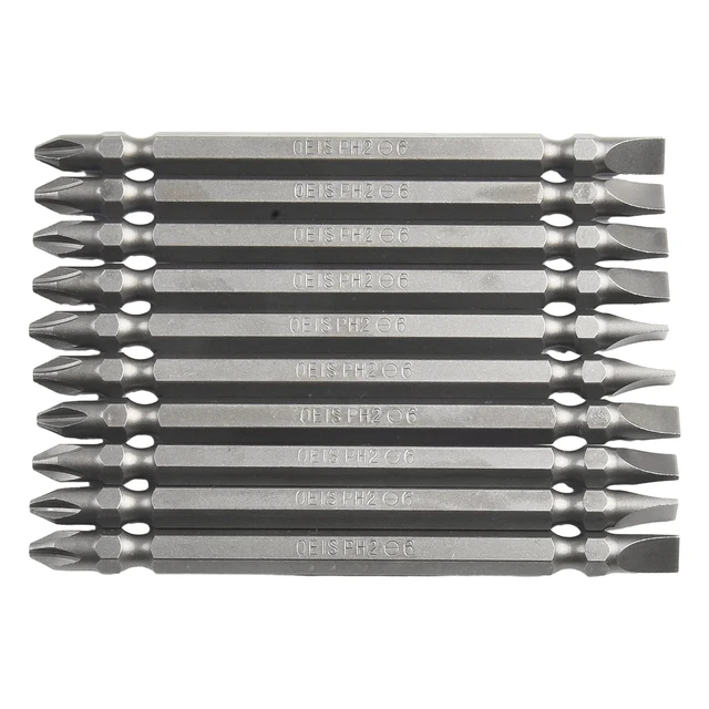 10pcs Screwdriver Bits Magnetic Cross Slot Drill Bit PH2 6mm Metric Double Head Electric Screwdriver Bits 50 65 100 150 200mm AliExpress 1420